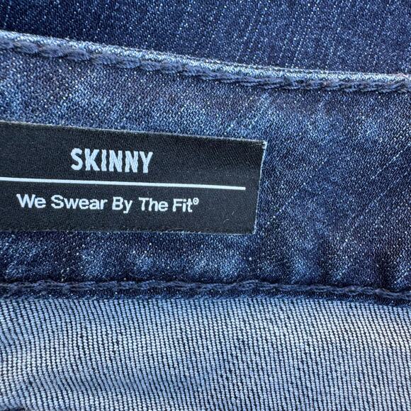 Torrid 14 Plus Skinny Jeans Mid Rise Dark Wash Stretch Denim - Picture 4 of 8